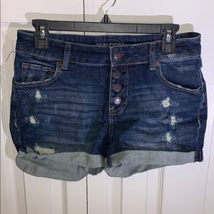 Maurice’s button fly denim shorts